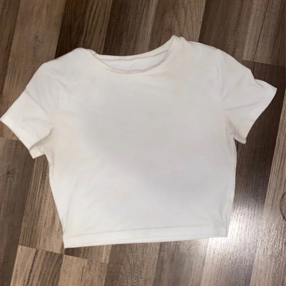 white crop top